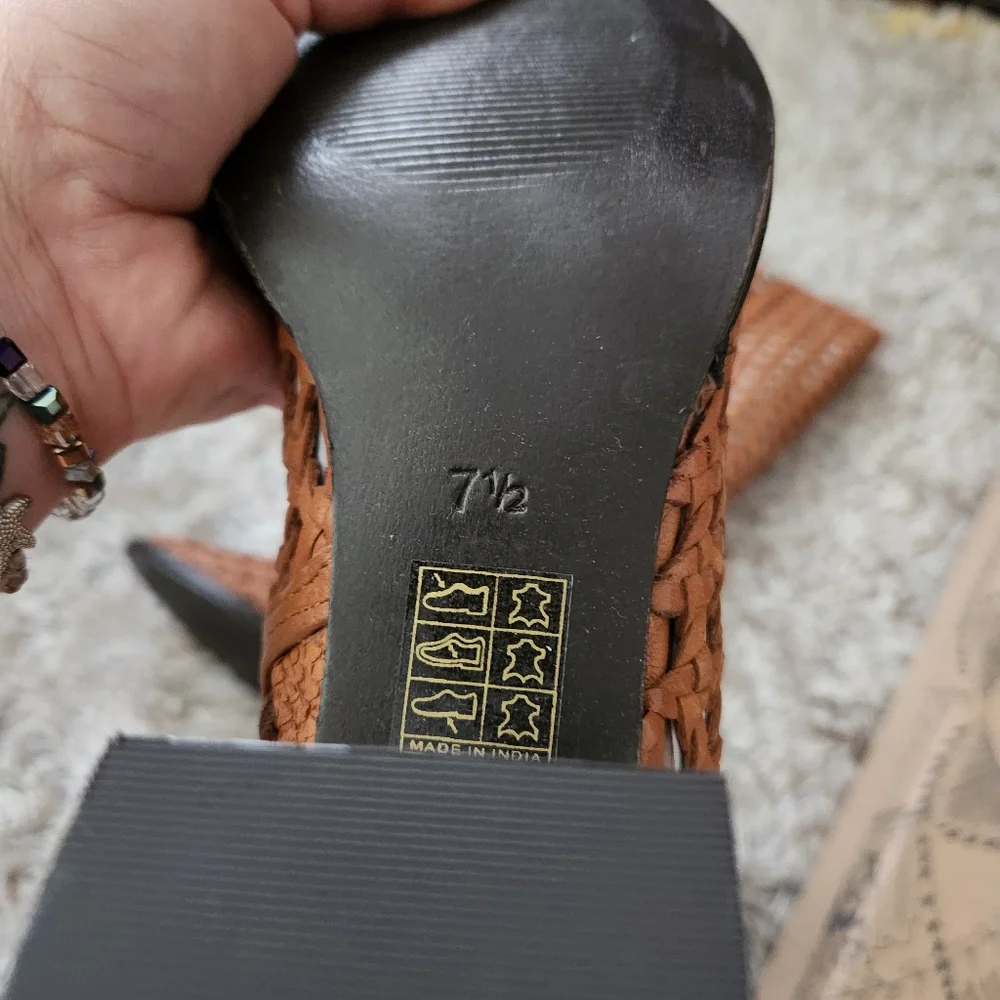 Free People Woodstock Woven Boots‎ In Cinnamon Clay Brown Women's Size 7.5